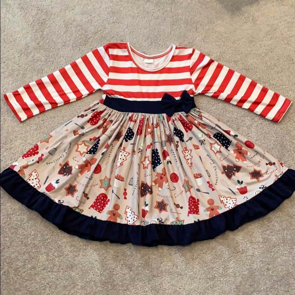Holiday Baking Christmas Dress. Size 7-8T.